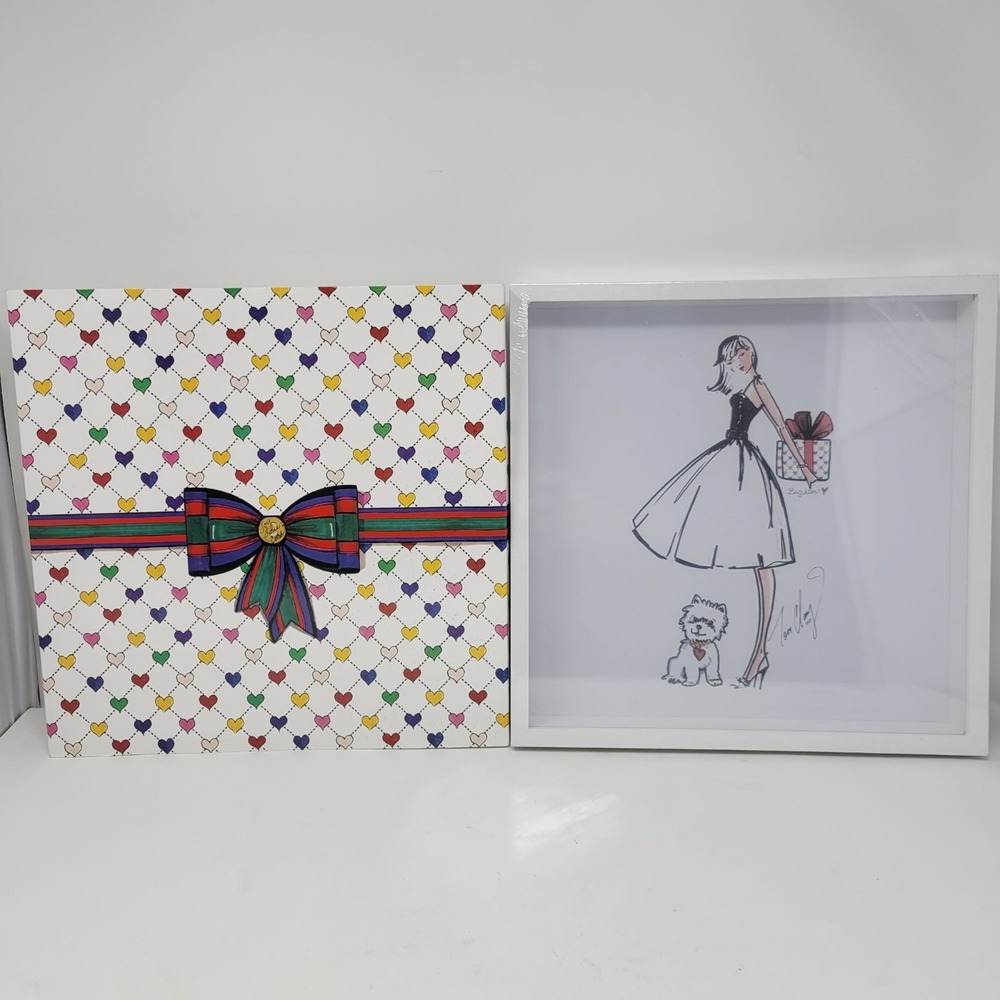 Brighton Love & Joy Heart Frame With Fashion Illustration 12.5" x 12.5"‎